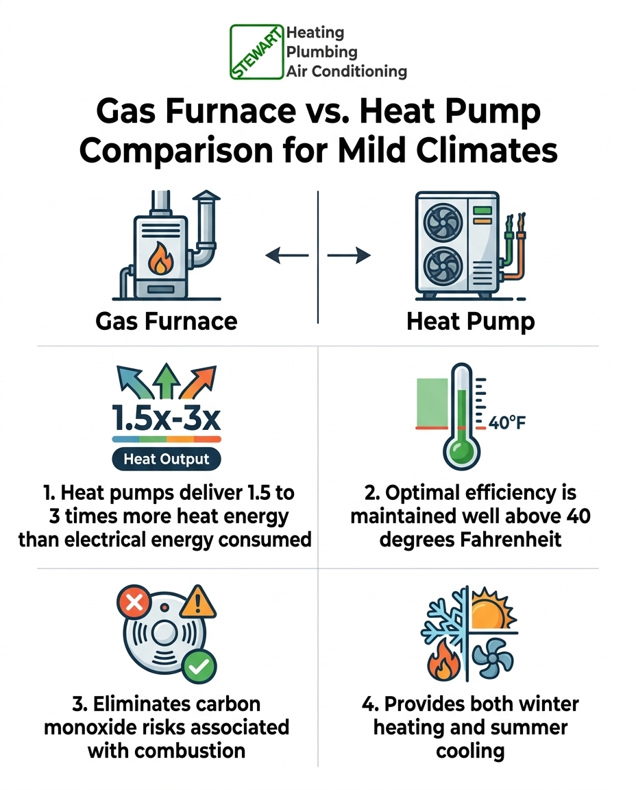 Gas Furnace vs. Heat Pump Comparison for Mild Climates