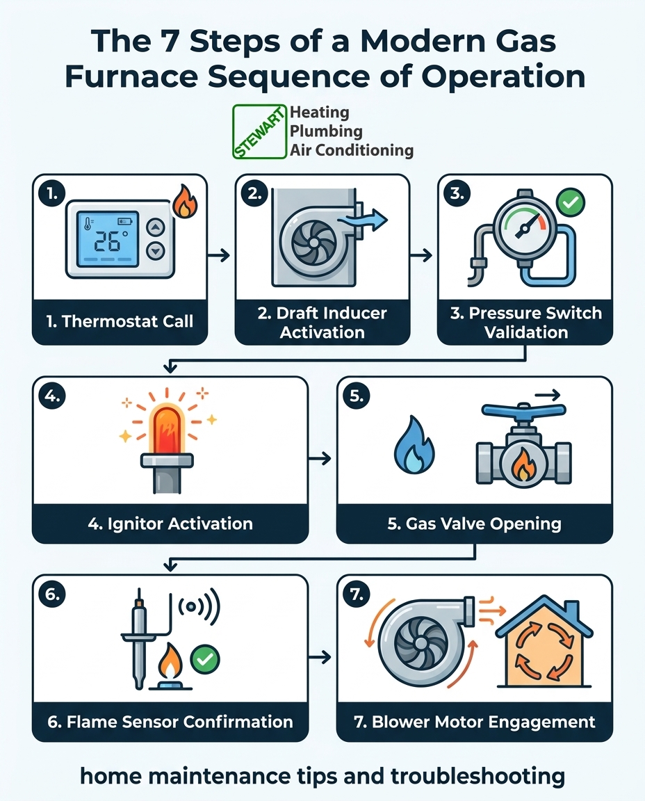 The 7 Steps of a Modern Gas Furnace Sequence of Operation