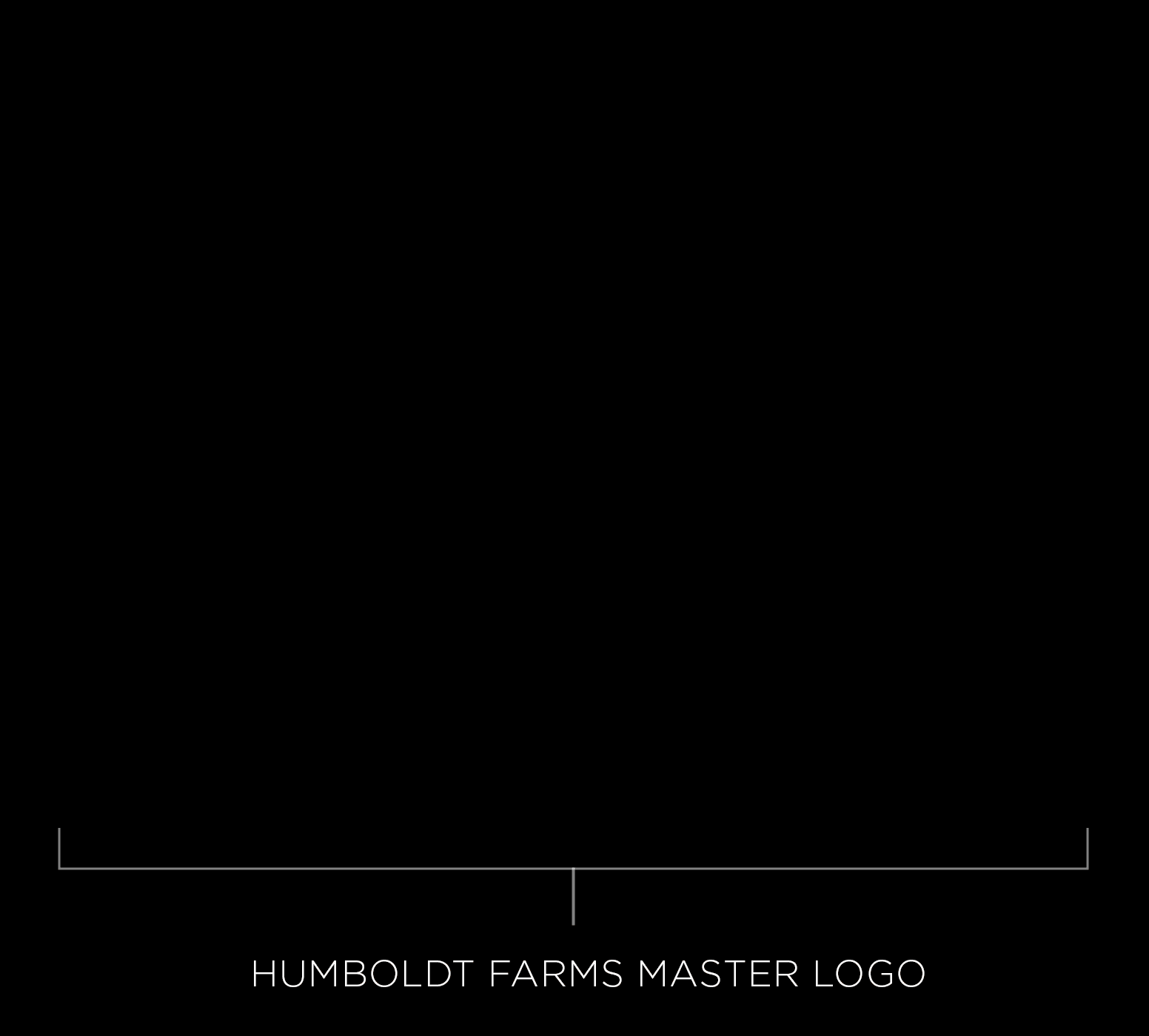 This is an animating gif of the Humboldt Farms logo crest. It shows the crest with an orange outline, then an orange background and a white outline.
