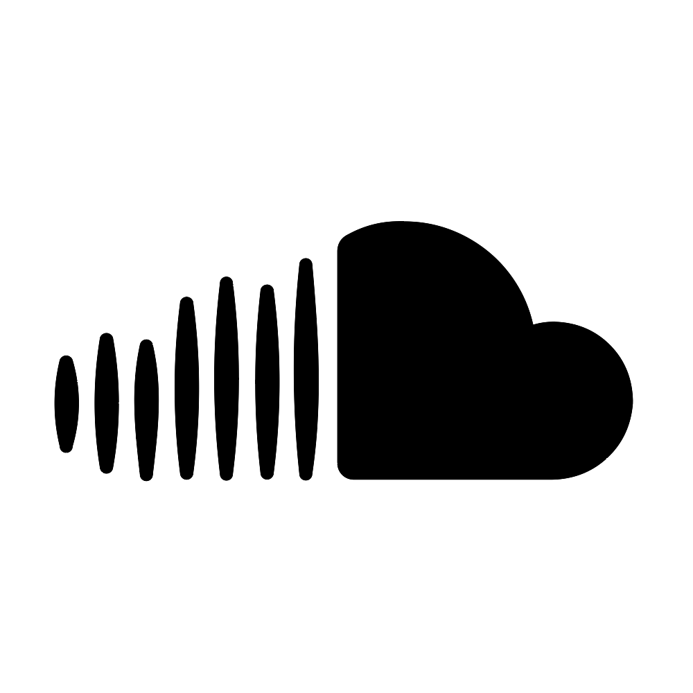Soundcloud Firmenlogo in Schwarz mit einer Wolke und Schallwellen.