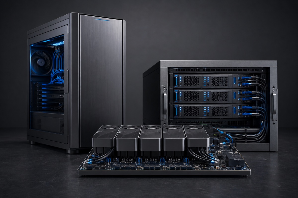 GPU workstation and server hardware for AI deployment