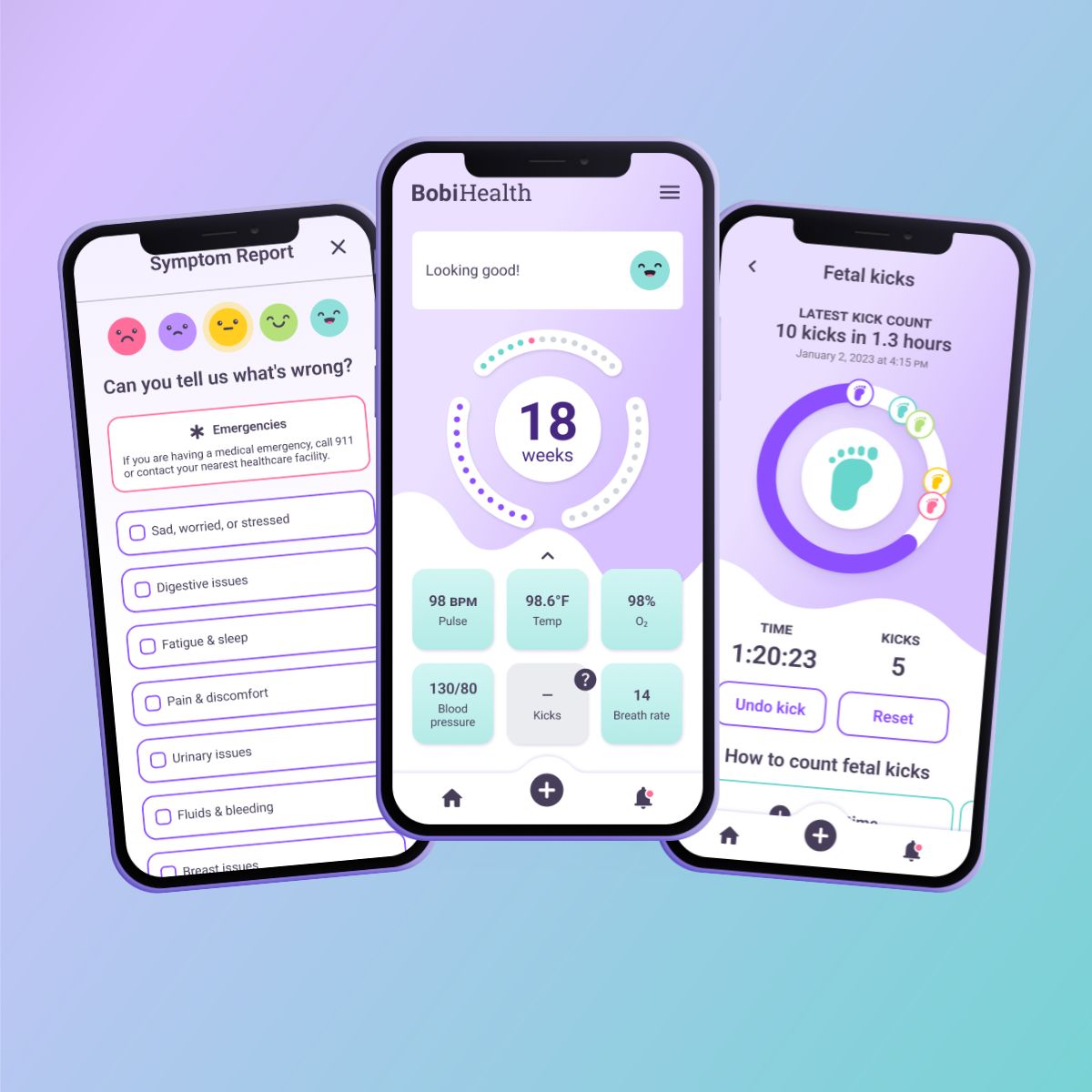 BobiHealth App screens