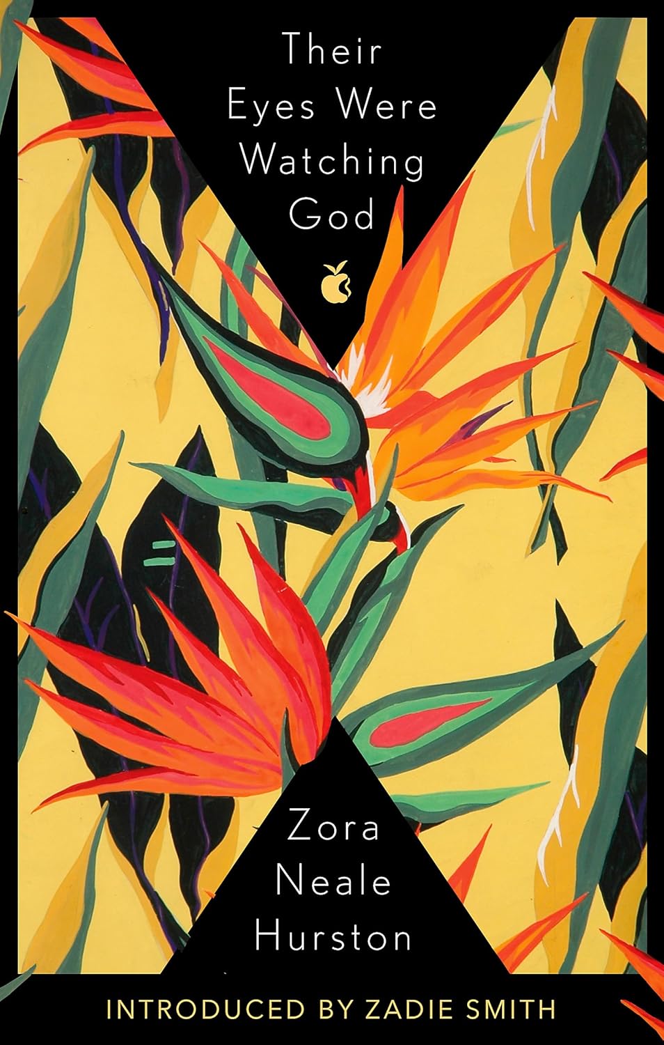 Book cover for "Their Eyes Were Watching God" featuring a dazzling illustration of a bunch of birds of paradise plants.