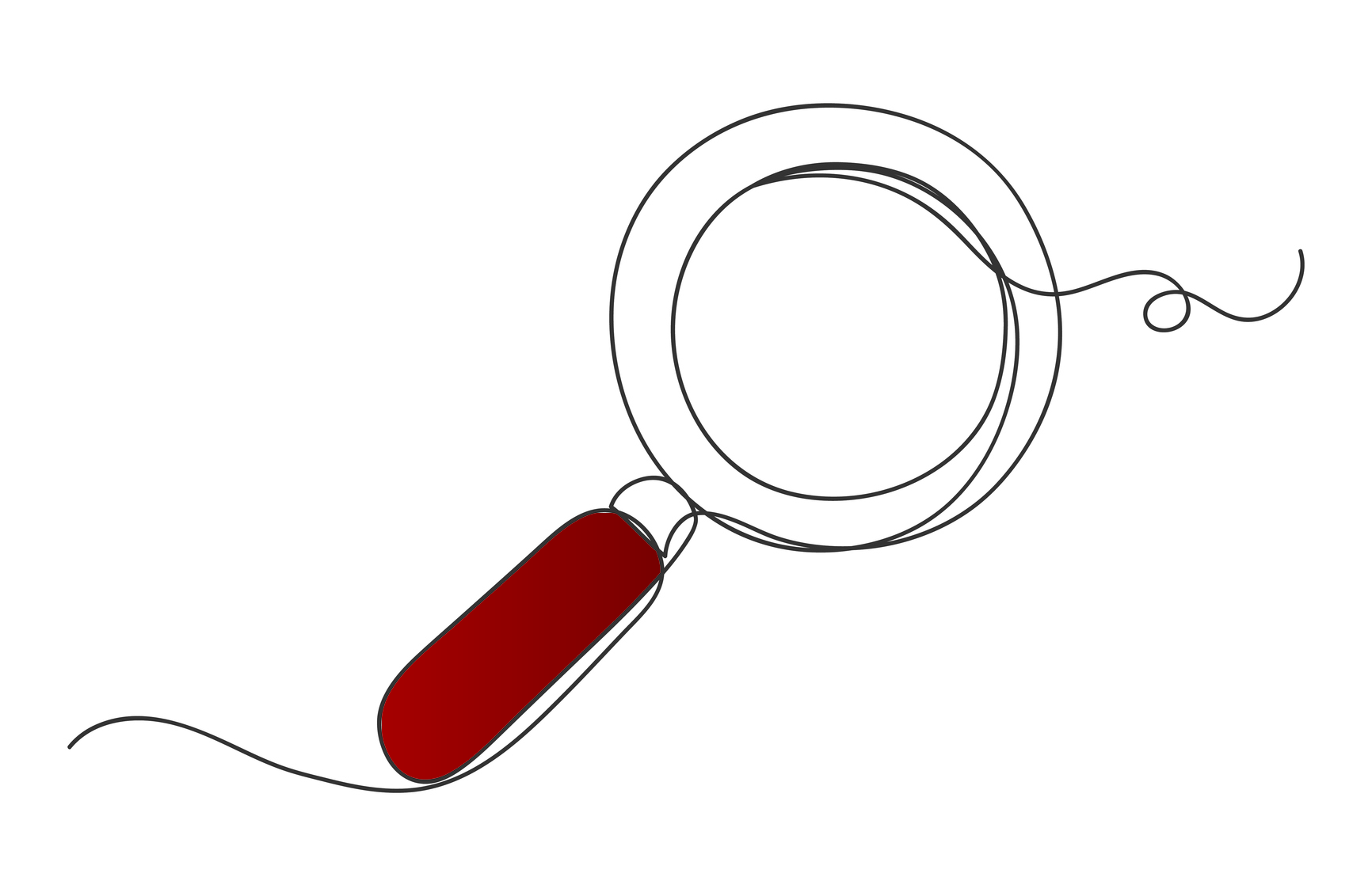 illustration of a hand drawn magnifying glass
