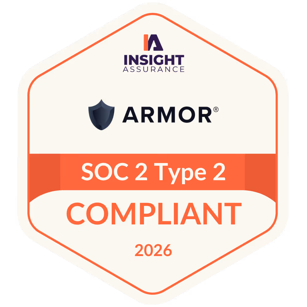 ARMOR SOC 2 Type 2 Compliance Badge