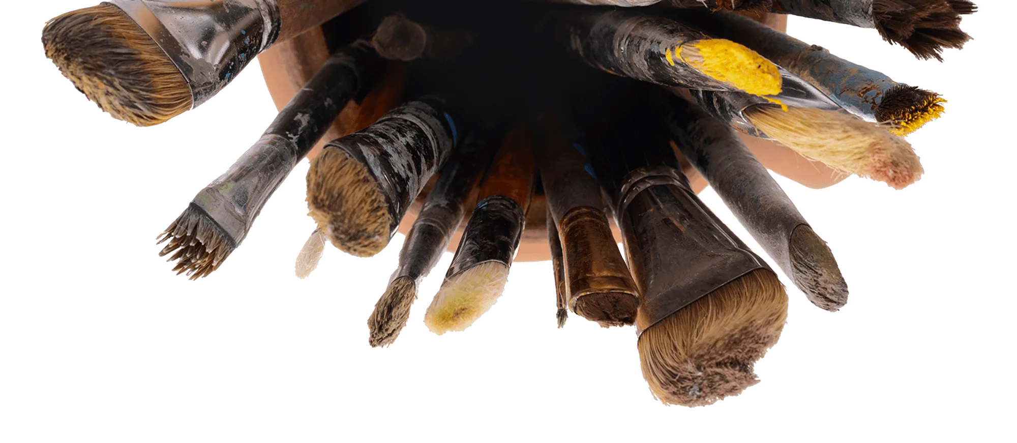 paint-brush-in-clay-jug-for-art-painting