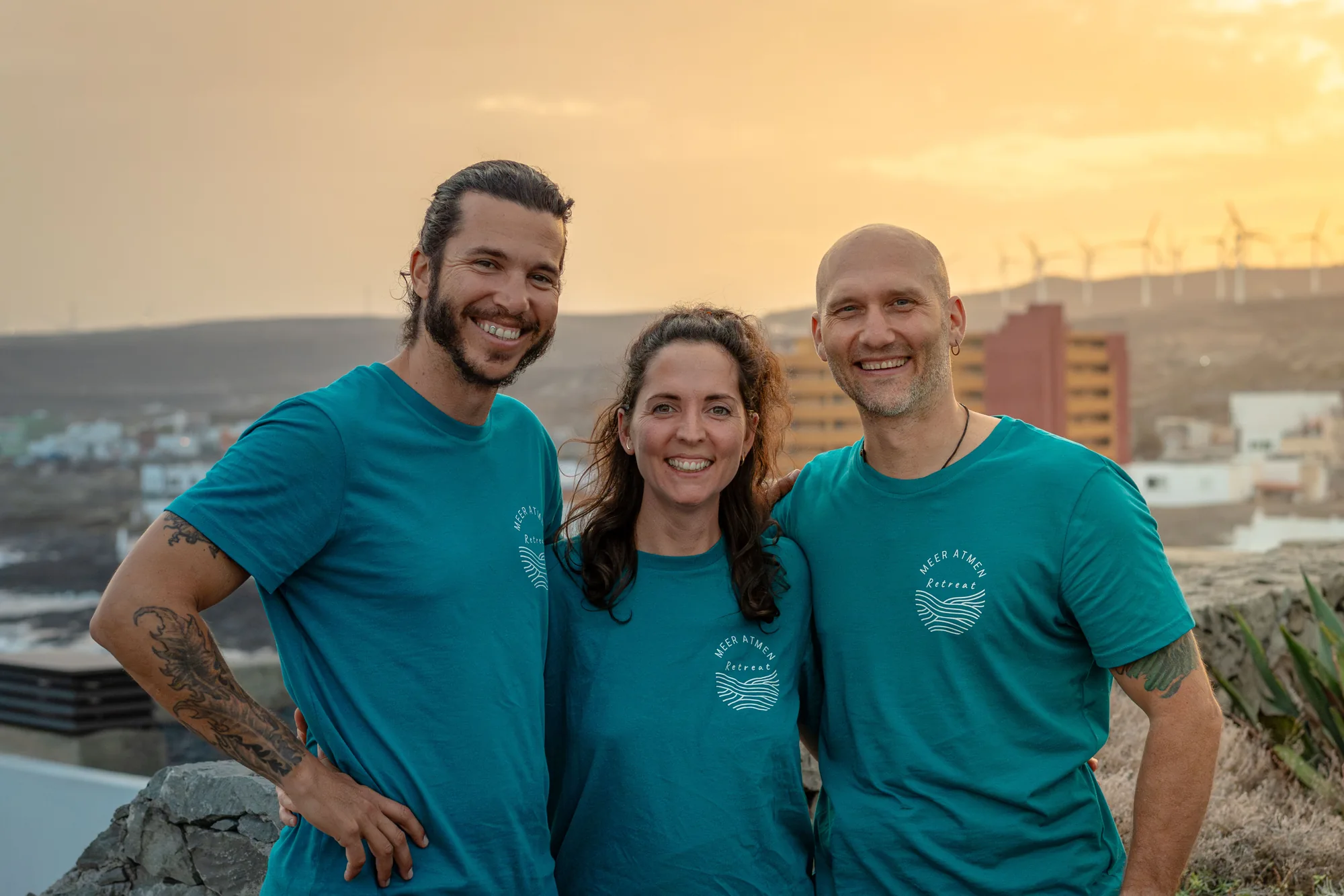Mehran, Margareta und Konstantin gemeinsam auf Teneriffa