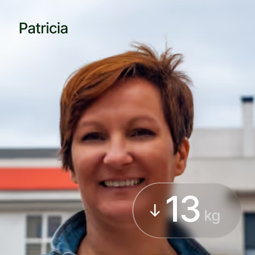 Patricia die 13 kilo is verloren