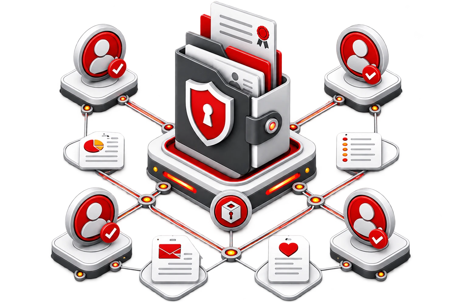 Letro secure communication network: a locked, verified document vault connected to verified client identities