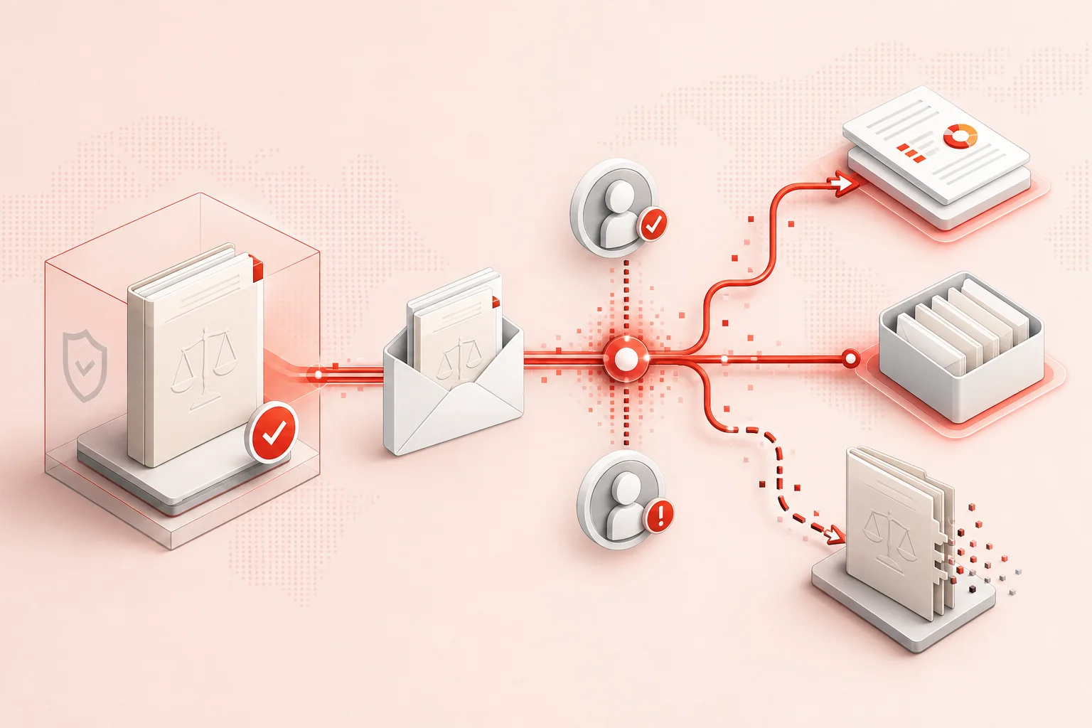 Verified legal documents sent through Letro and routed only to verified recipients, with unverified access blocked