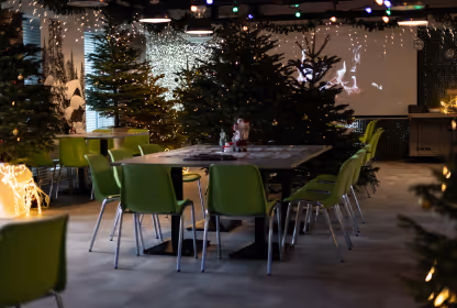 kerst vergaderruimte tafel