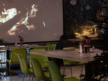 kerst vergaderruimte kampvuur