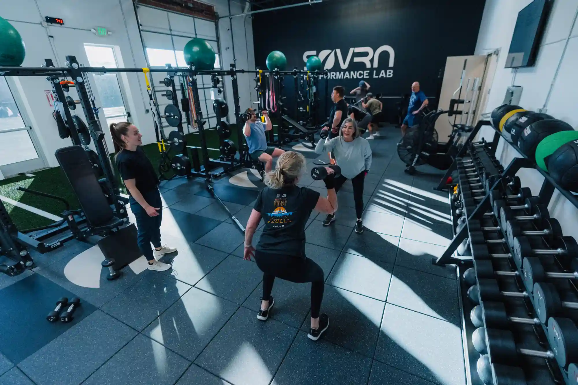 Group fitness training at SOVRN Performance Lab in Golden, CO