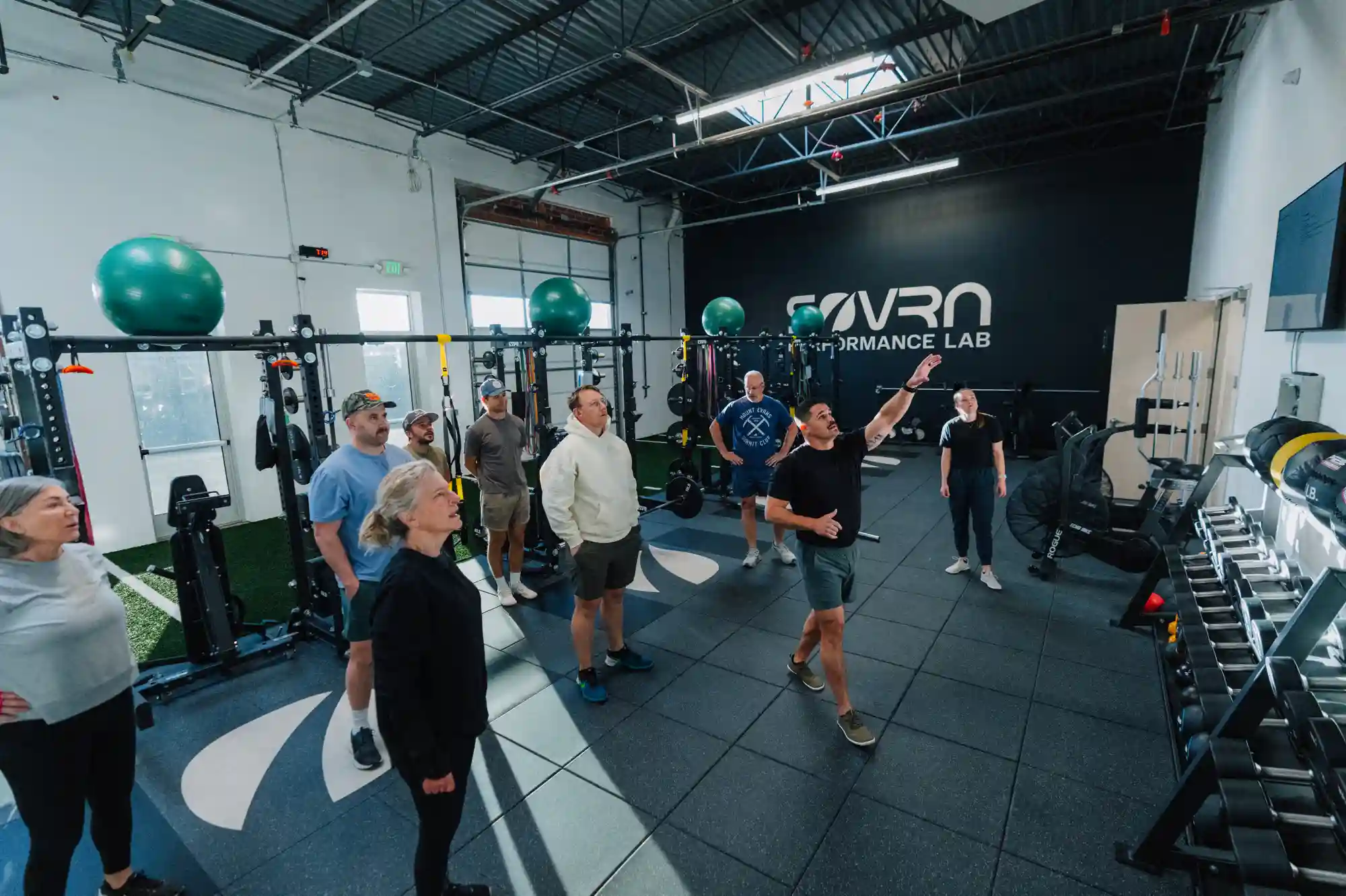 Group fitness training at SOVRN Performance Lab in Golden, CO