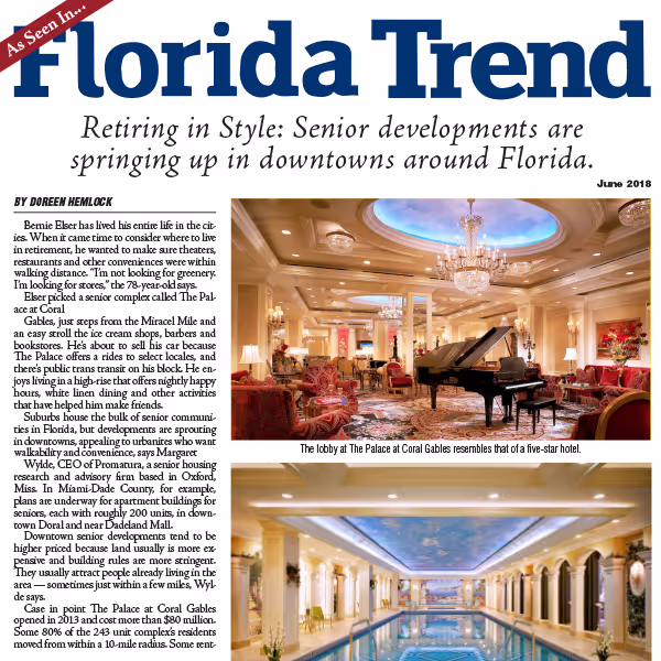 Retiring in Style: Senior developments are springing up in downtowns around Florida
