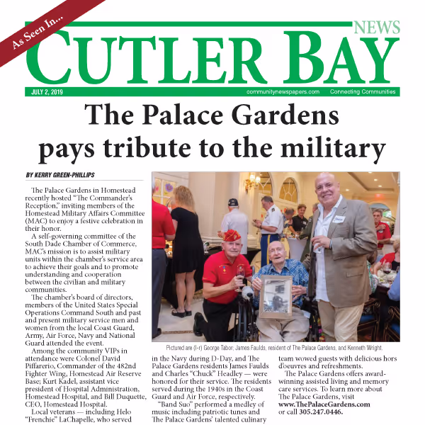 The Palace Gardens pays tribute to the military