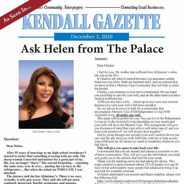 Ask Helen from The Palace