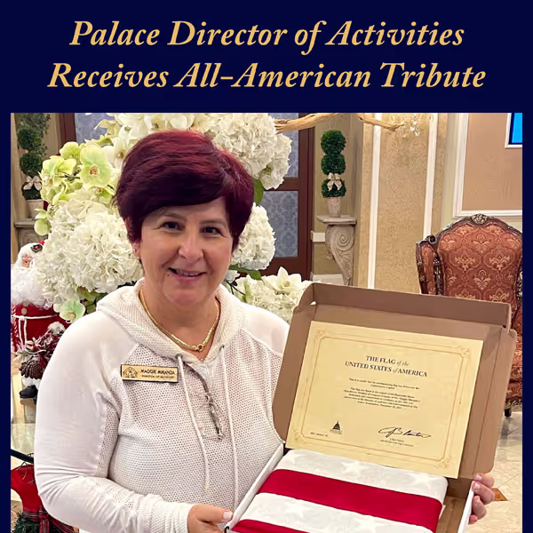 Palace Director of Activities Receives All-American Tribute