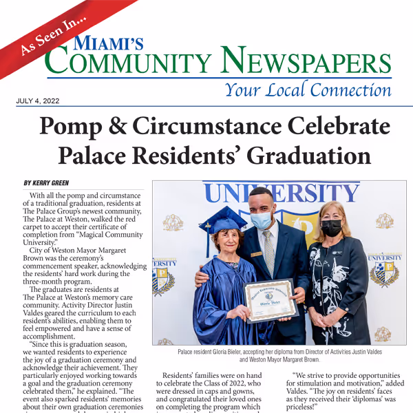 Pomp & Circumstance Celebrate Palace Residents’ Graduation