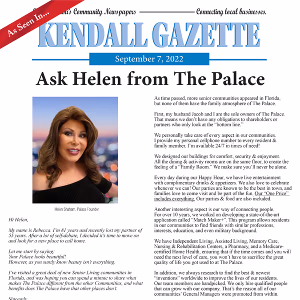 Ask Helen from The Palace