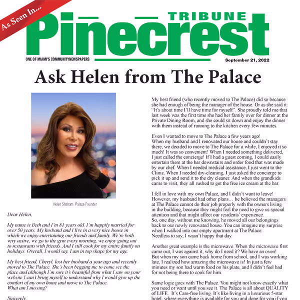 Ask Helen from The Palace