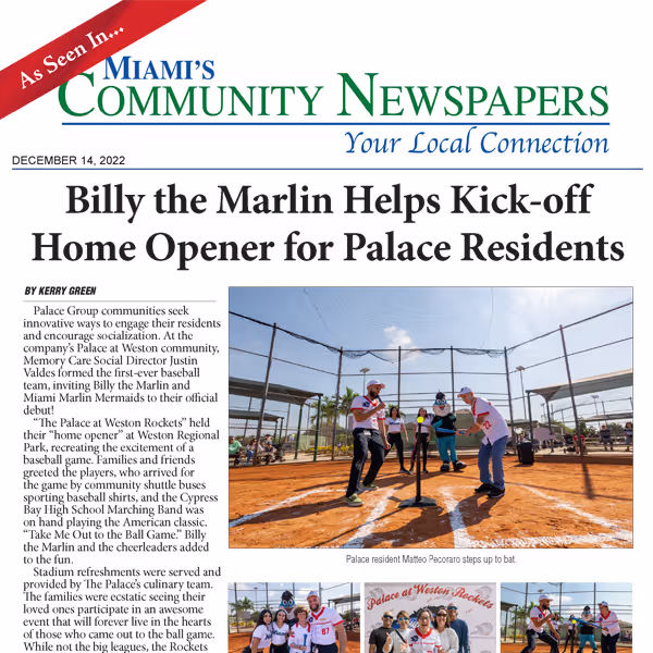 Billy the Marlin Helps Kick-off Home Opener for Palace Residents