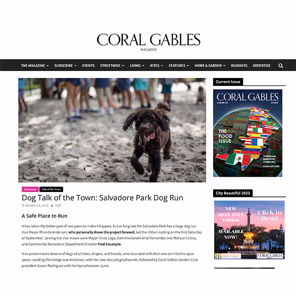 Dog Talk of the Town: Salvadore Park Dog Run