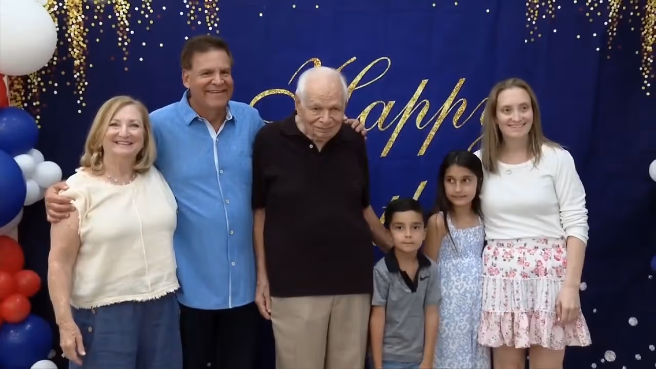 South Florida WWII veteran celebrates his 100th birthday surrounded by family