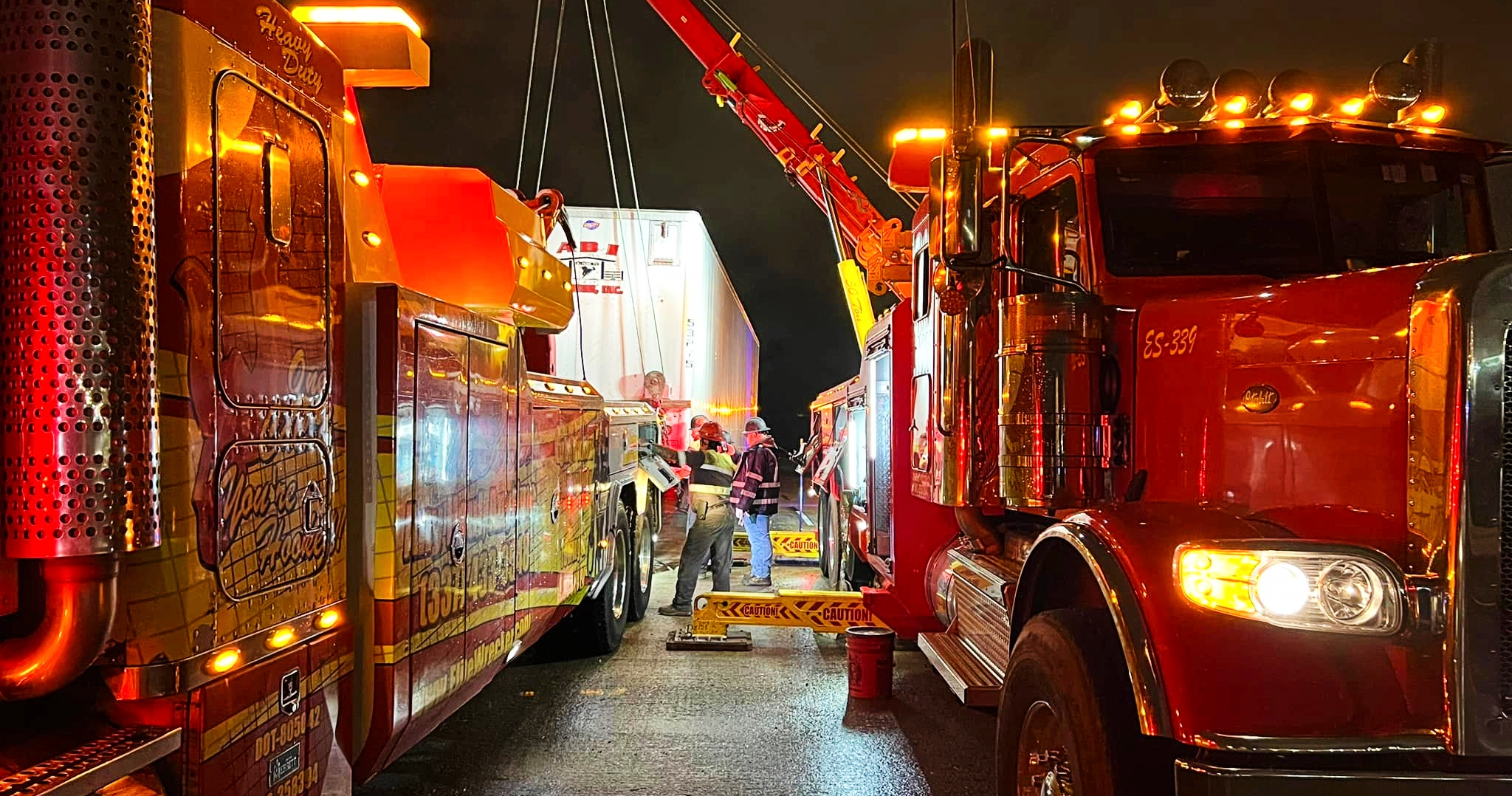 Emergency Tow Truck Responding To Breakdown