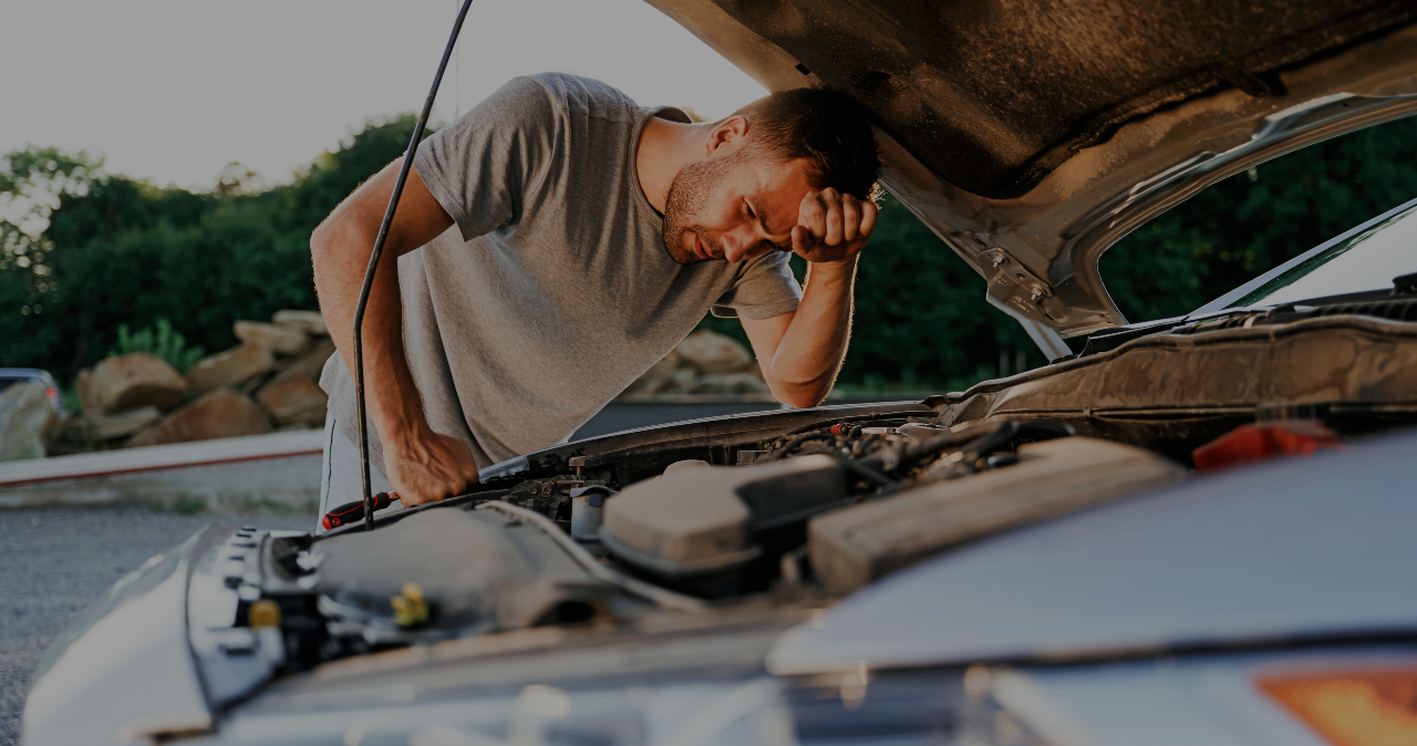 Driver Checking Serious Vehicle Mechanical Problems