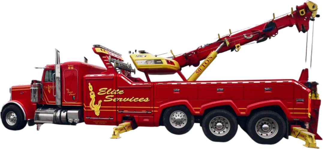 Heavy Duty Rotator Wrecker With Raised Boom