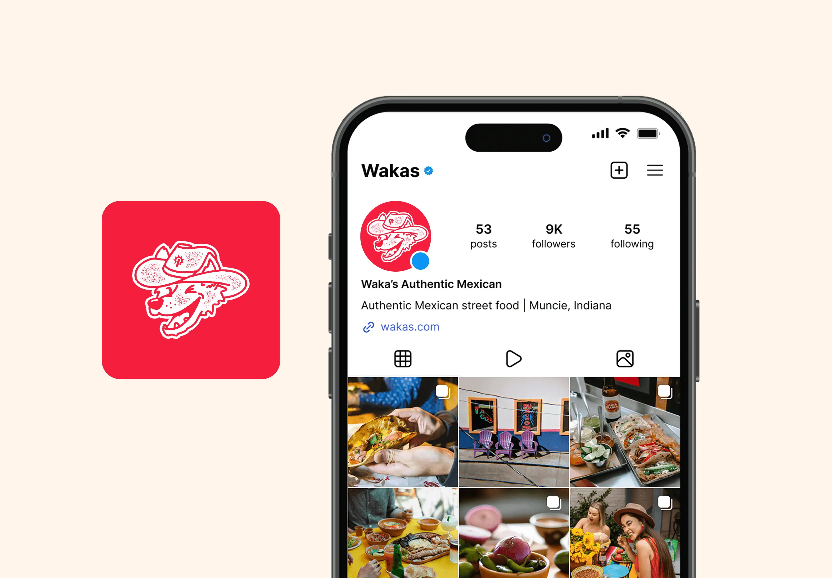 Social media mockup