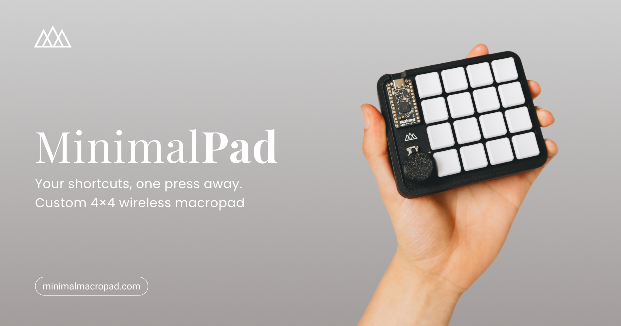 MinimalPad — Custom 4×4 Wireless Macropad