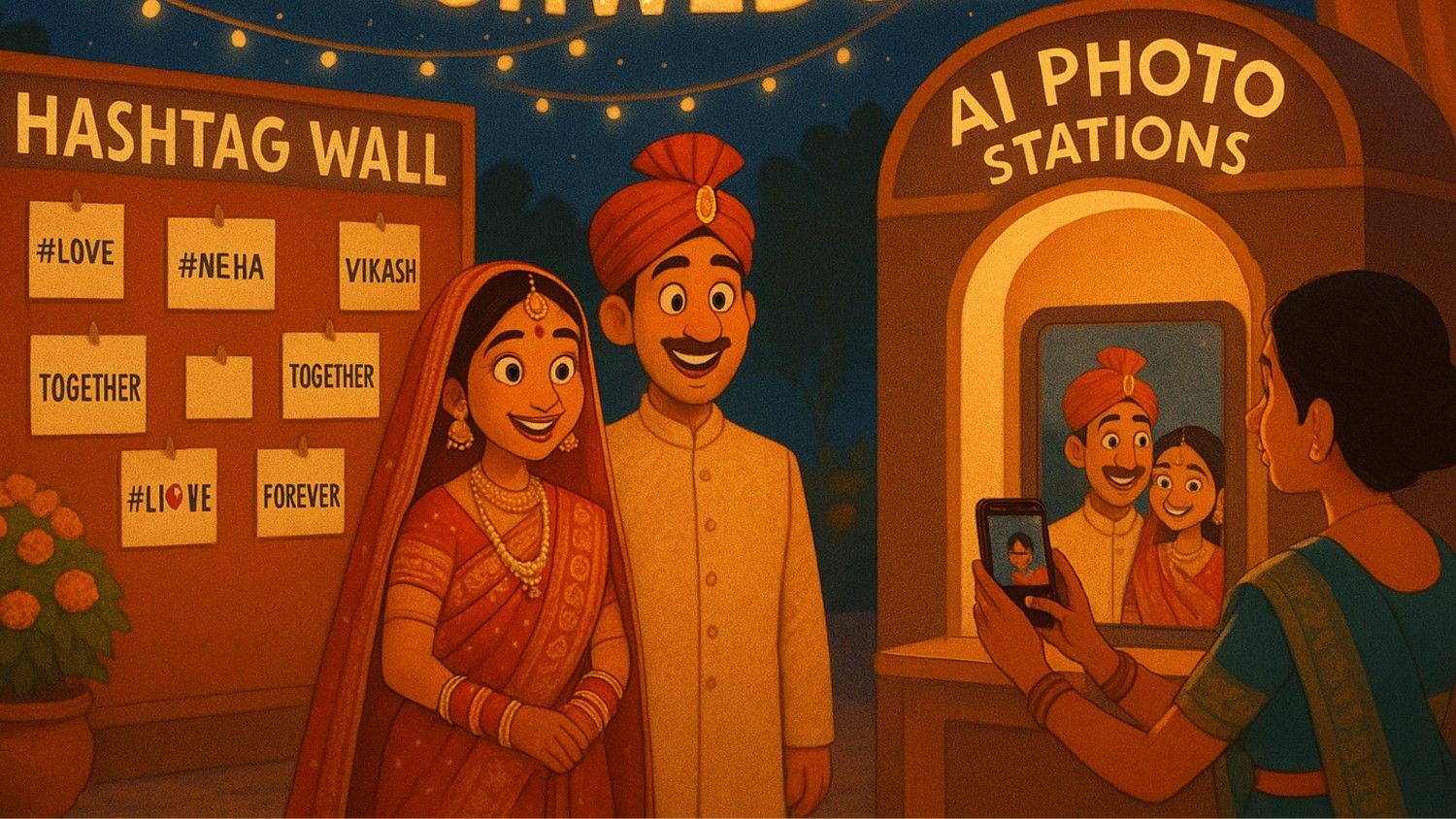 Hashtag Wall & AI Photo Stations