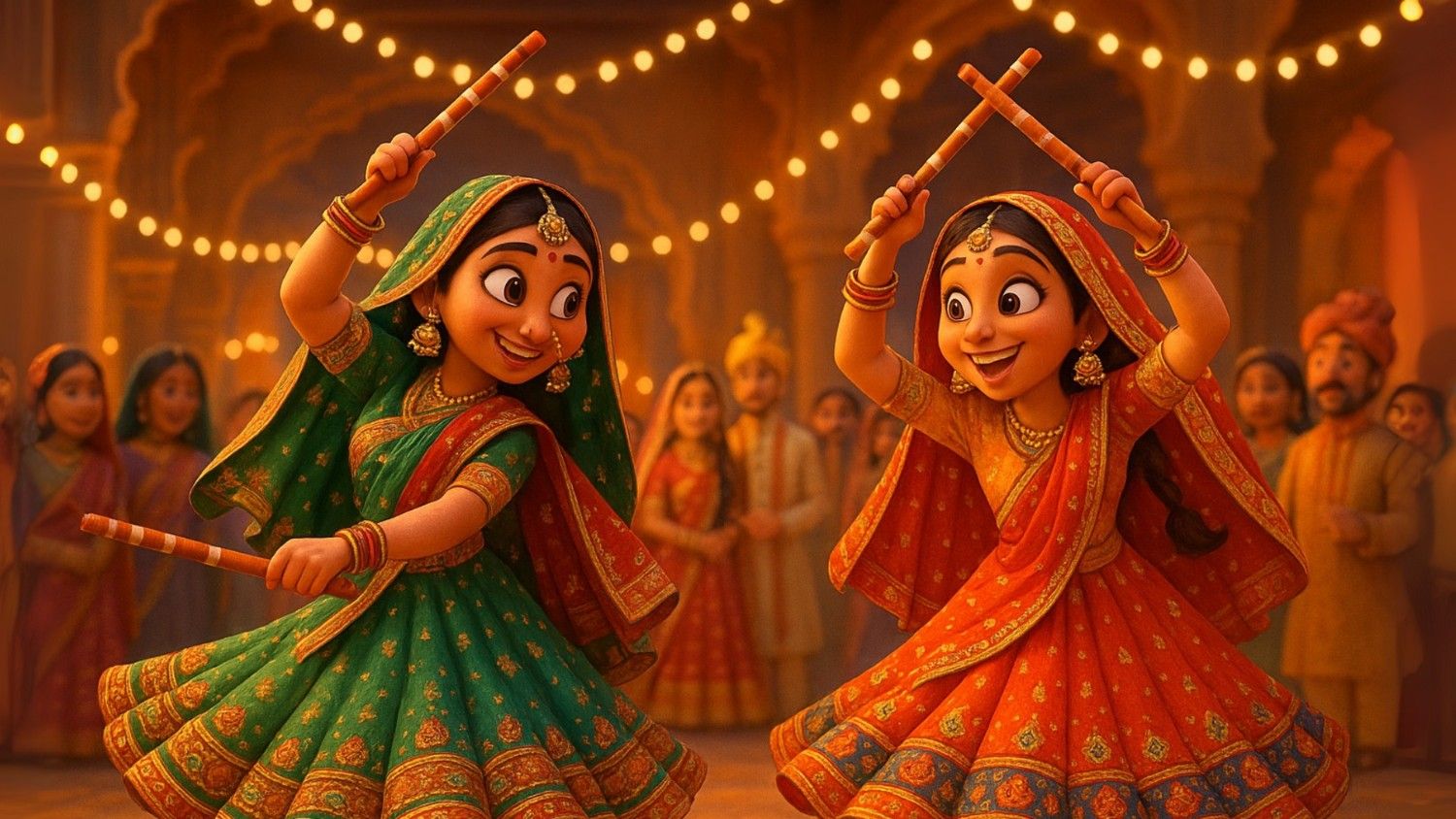 Ghoomar or Dandiya Folk Dance Showcase