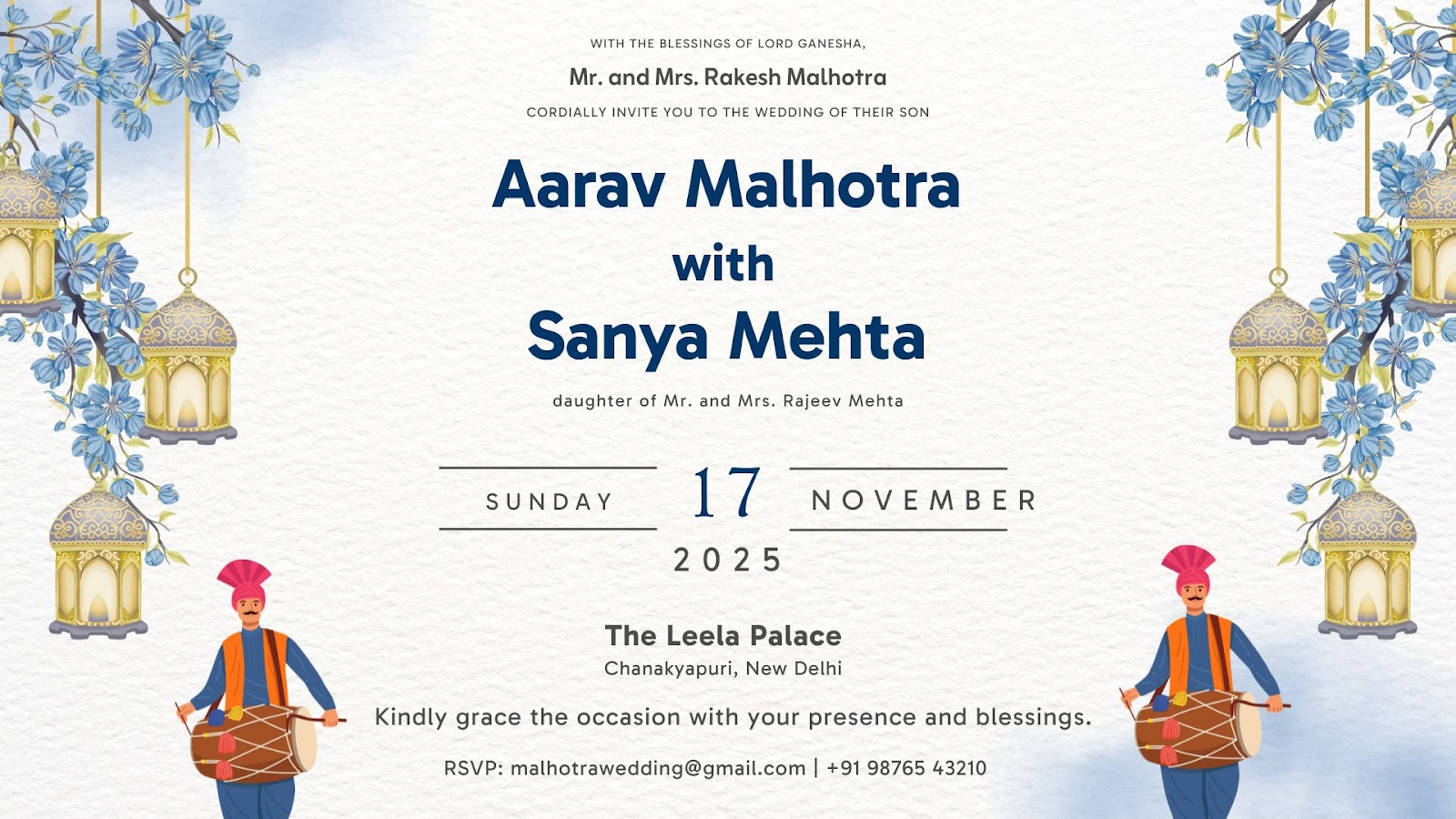 Traditional Indian Wedding Invitation Wording