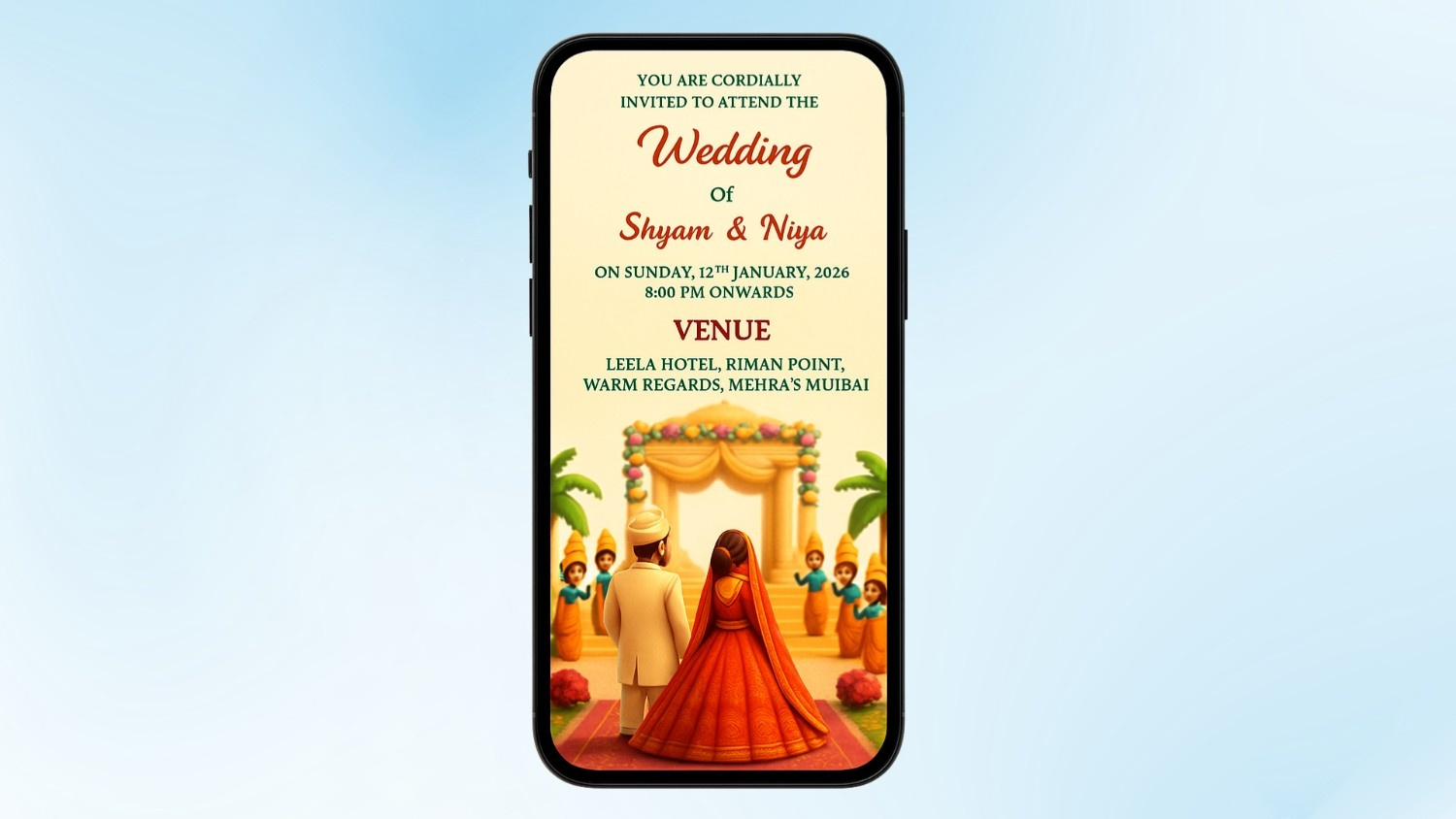 Classic WhatsApp Wedding Invitation Ideas