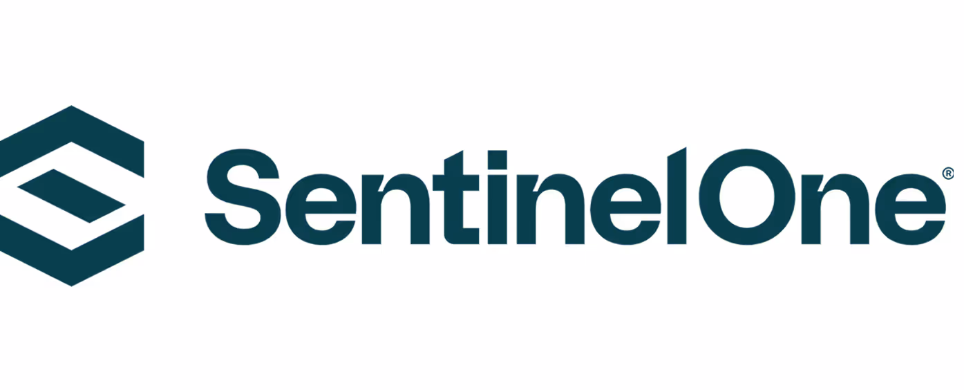 SentinelOne company logo with hexagonal icon to the left.