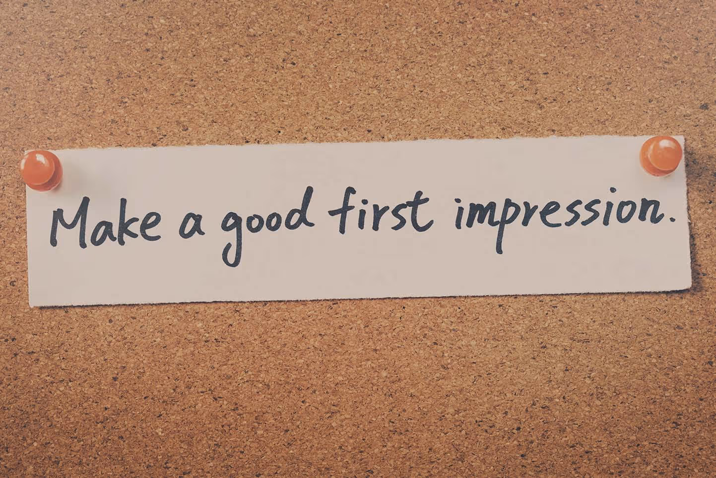 An impactful statement about making a good first impression.