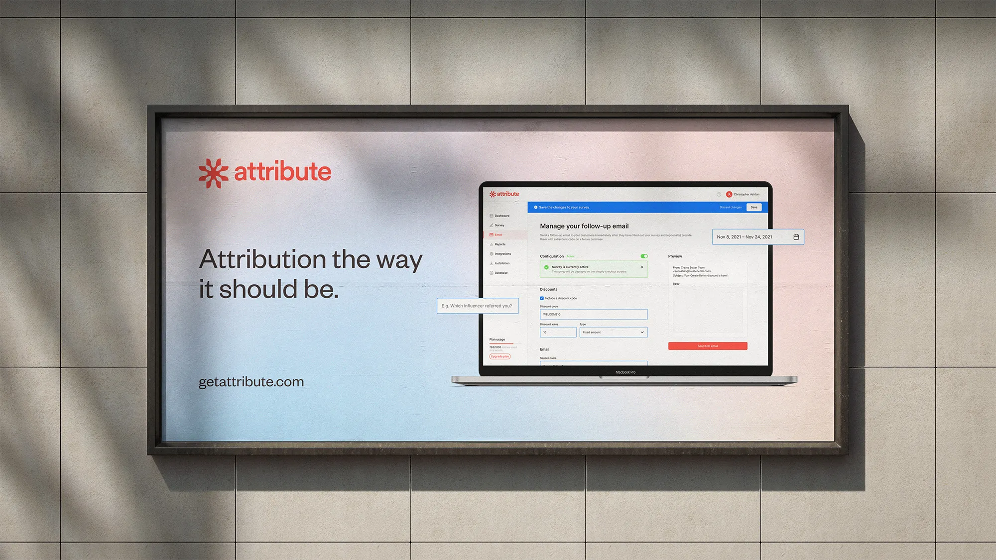 Attribute's billboard ad