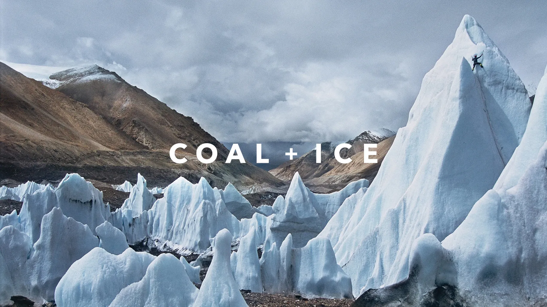 Coal + Ice logo design on the photograph Tibet, China