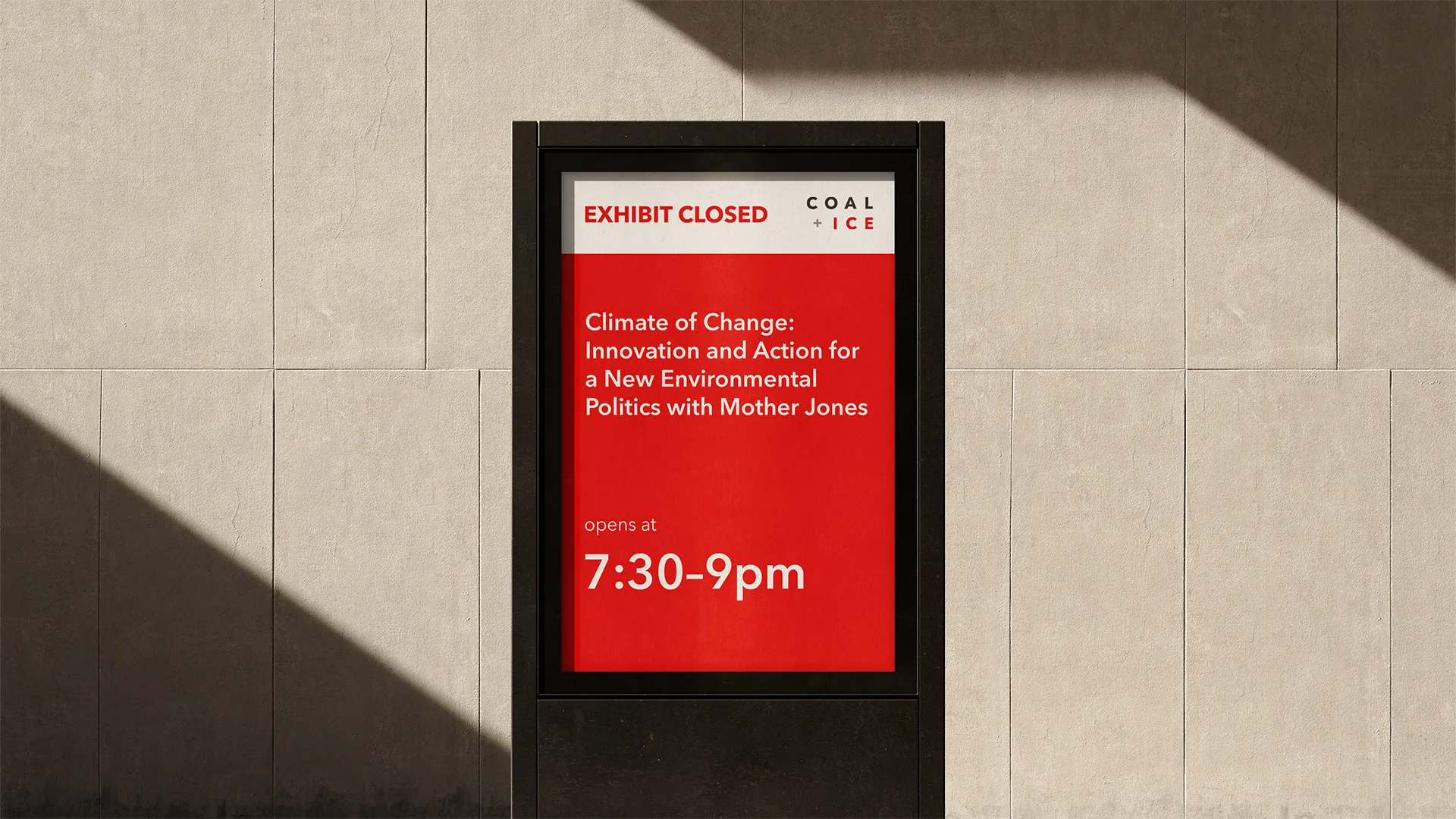 Signage design for Coal + Ice exhibition