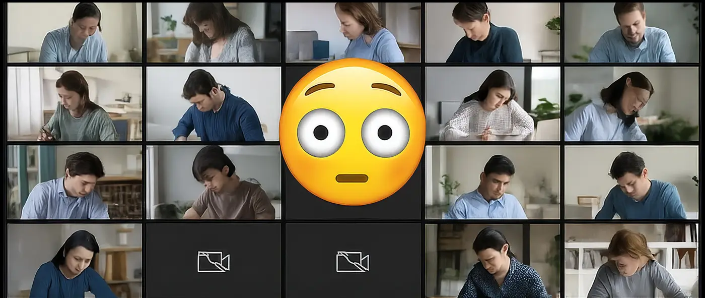 Everyone is distracted in a web gallery