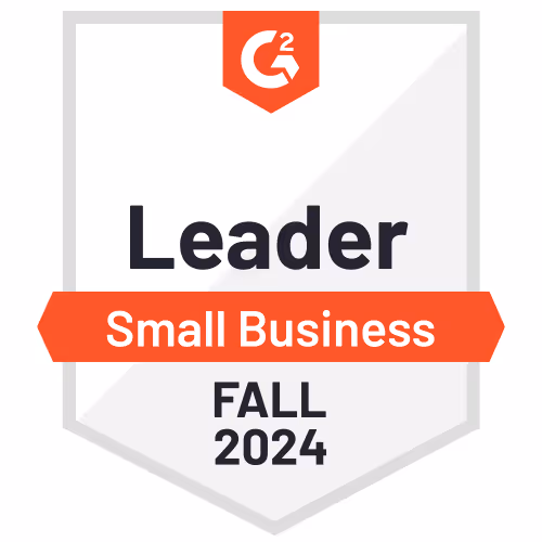 G2 Leader badge for Small Business Fall 2024.