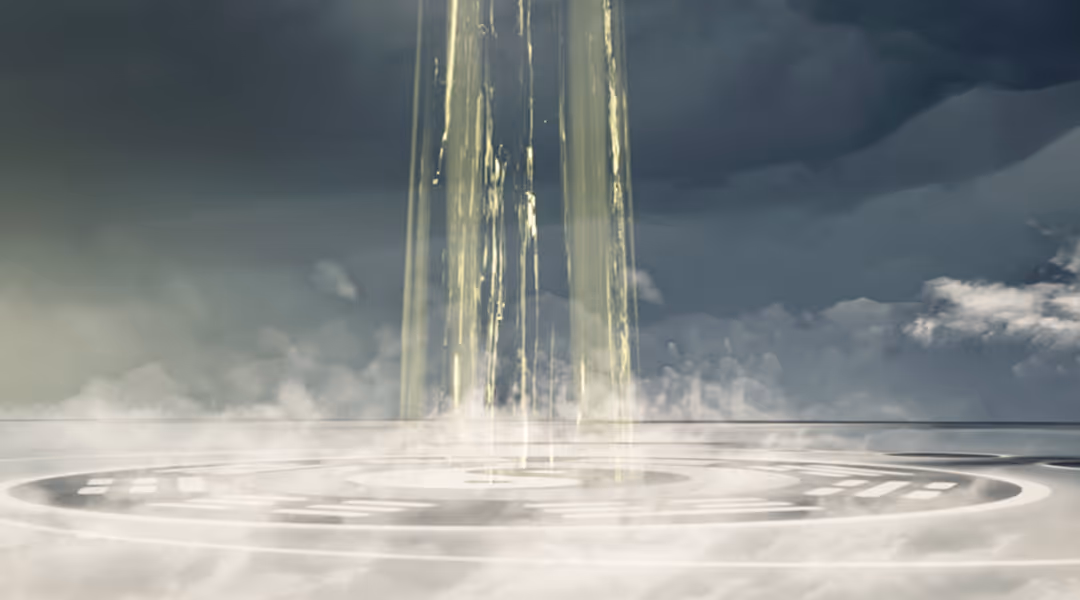 The light beam of the Bagua Eye