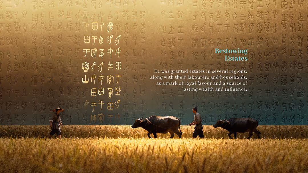 Web design presenting the Da Ke Ding and the figure of Shanfu, alongside the piece-mould casting technique that defined bronze production.