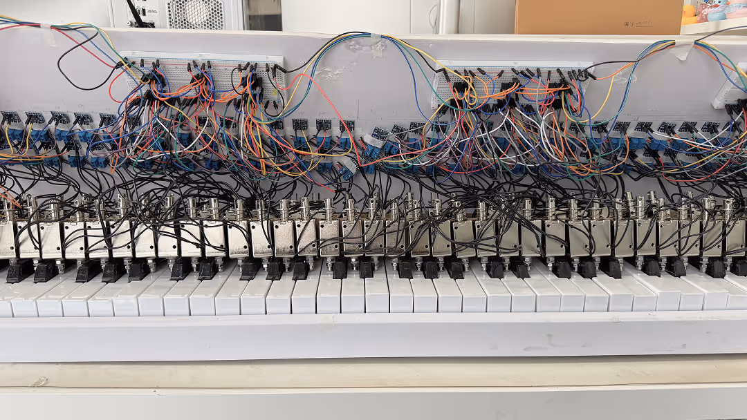 Documentation of the technical testing process for the Plant Pianist interactive installation, focusing on system calibration and signal translation.