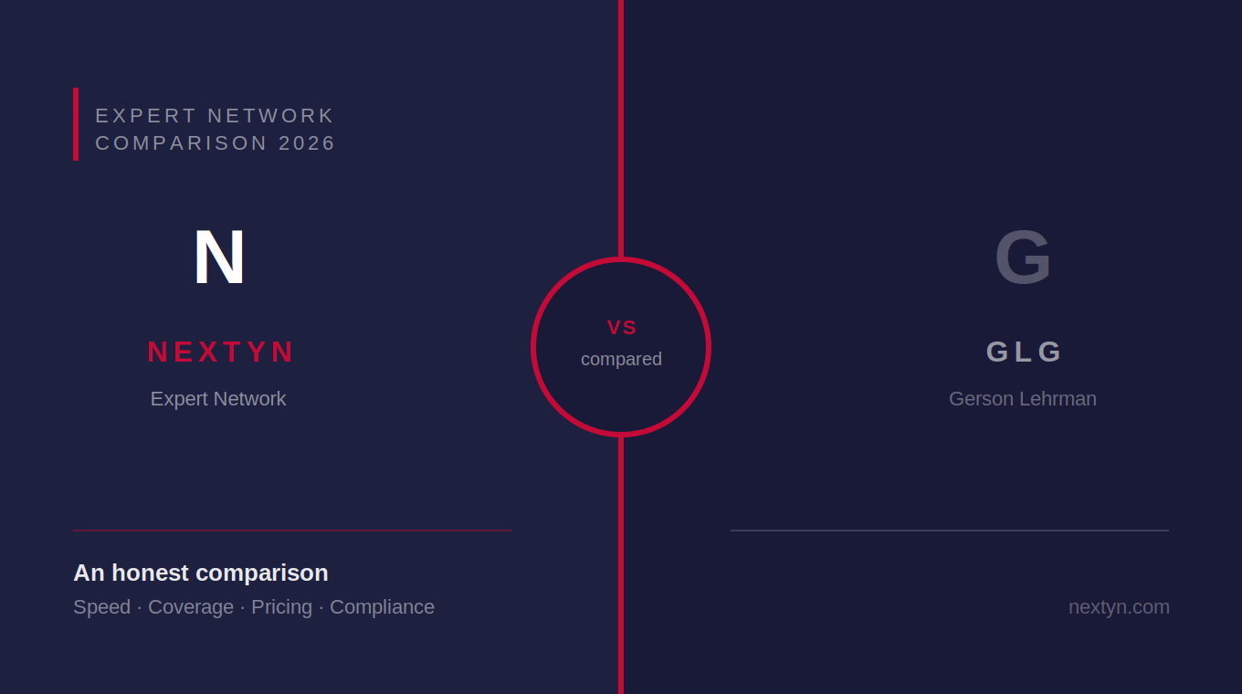 Nextyn vs GLG expert network comparison 2026