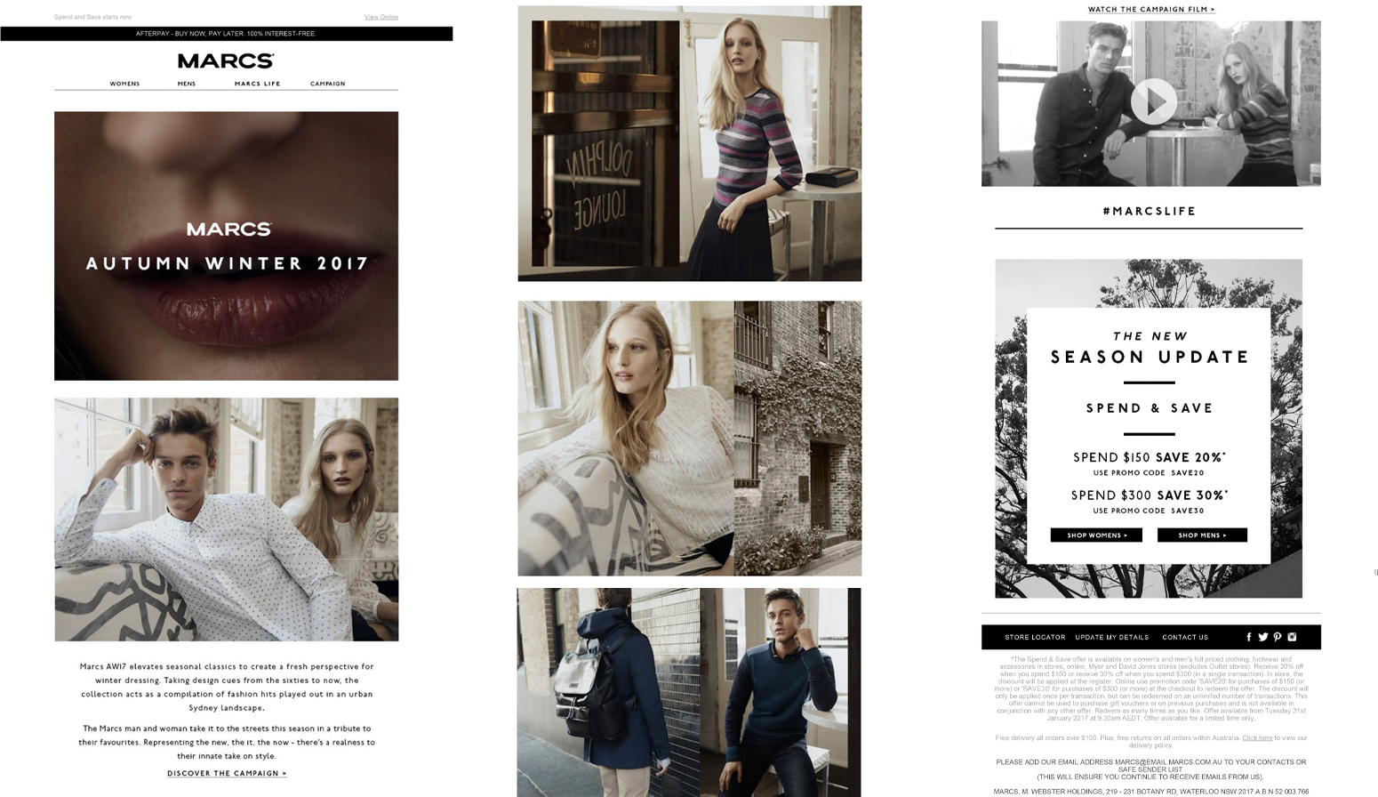 Marcs Autumn/Winter 2017 EDM