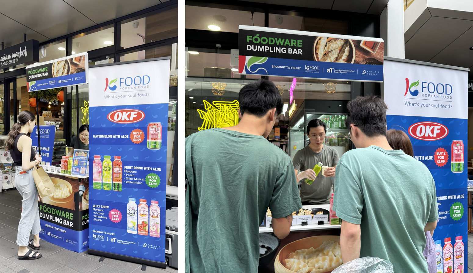 Sample stand and pullup banner